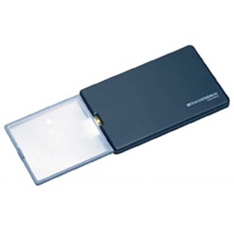 エッシェンバッハ　LEDライト付カード型ルーペイージーポケット3倍(8dpt.)/50×46mm　1521‐10 (ブラック)