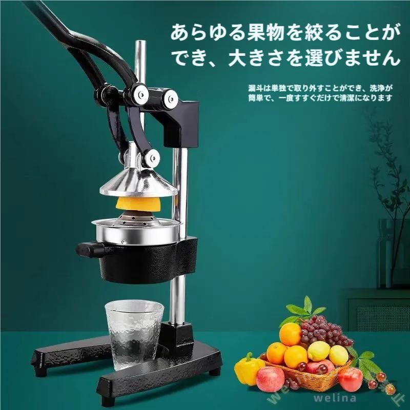 果汁しぼり器 手動スロージューサー ステンレス製 レモン/ライム対応 業務用もOK ハンドブレンダー風設計 絞り器 お手入れ簡単