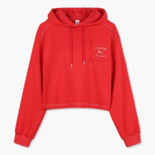 パーカー UQC QP322OHD71-RED 女性 ダブルテンション ルーズフィット フード RED