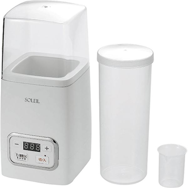 発酵食品メーカー/調理器具 (約128×137×275mm) 温度＆時間設定可能 箱入り 『ソレイユ 菌活美人』 (キッチン 台所)