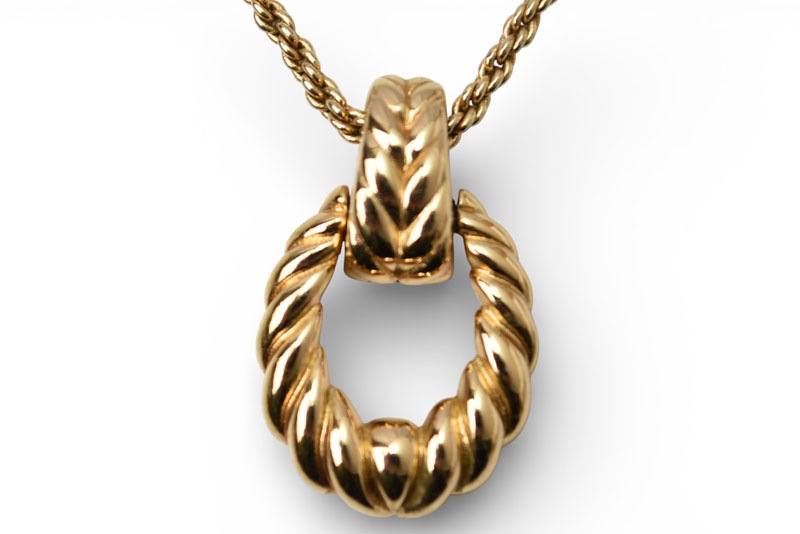 クリスチャンディオール ネックレス/ペンダント ヴィンテージ Christian Dior ツイスト/オーバル ゴールド【中古】