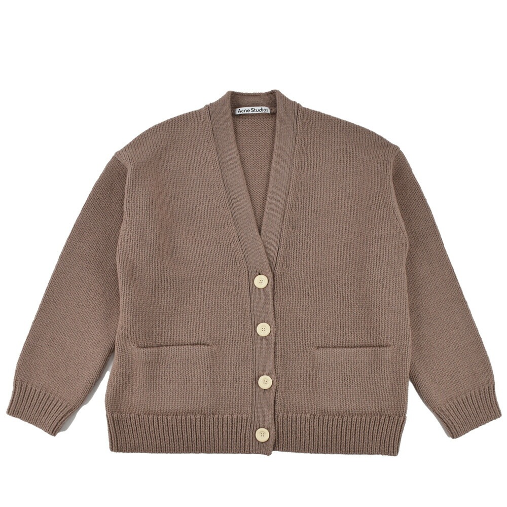 アクネストゥディオズ カーディガン レディース ニット Vネック ライトブラウン Acne Studios Relaxed Cardigan[a60336-adv10]