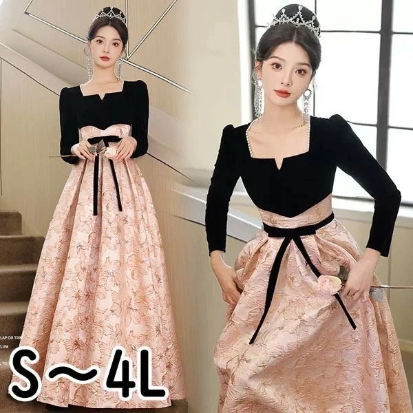 ドレス 大人 ピアノ 発表会 ロングドレス 演奏会 演奏会用ドレス ピアノ発表会 結婚式 高校生 パーティードレス 演奏会ドレス 母親 コンクール イブニングドレス ロング 可愛い かわいい Aライン