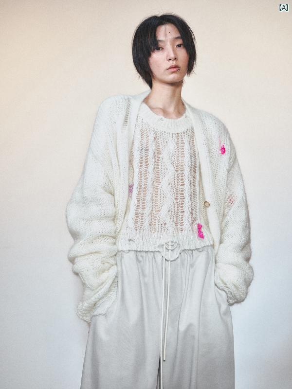 レディース　ファッション　レディースファッション　海外風 ユニセックス コレクション チャイルドライク アンド モヘア プルオーバー セーター