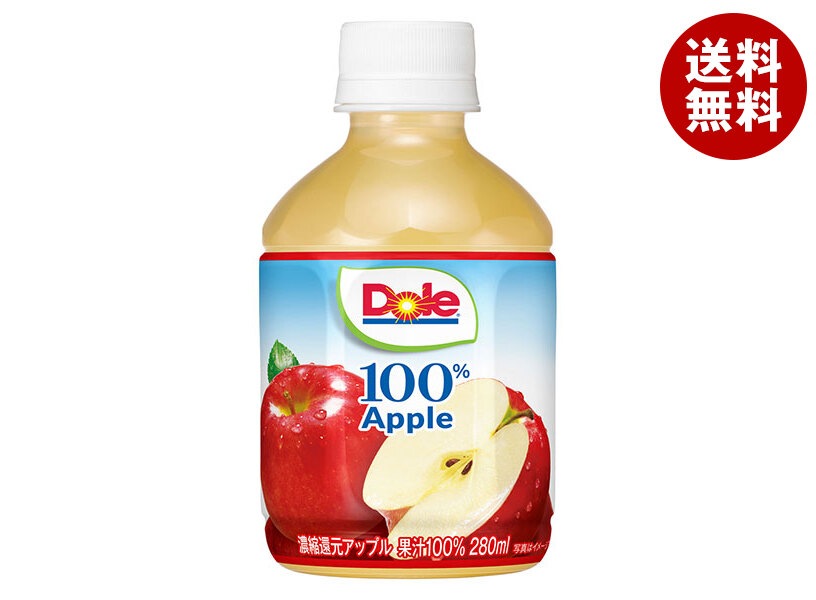 大塚食品 Dole アップル 100% 280mlPET×24本入×(2ケース)