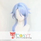 原神 稲妻城 神里綾人 コスプレウイッグ ブルーver 耐熱 高級繊維 メッシュ コスプレ cosplay