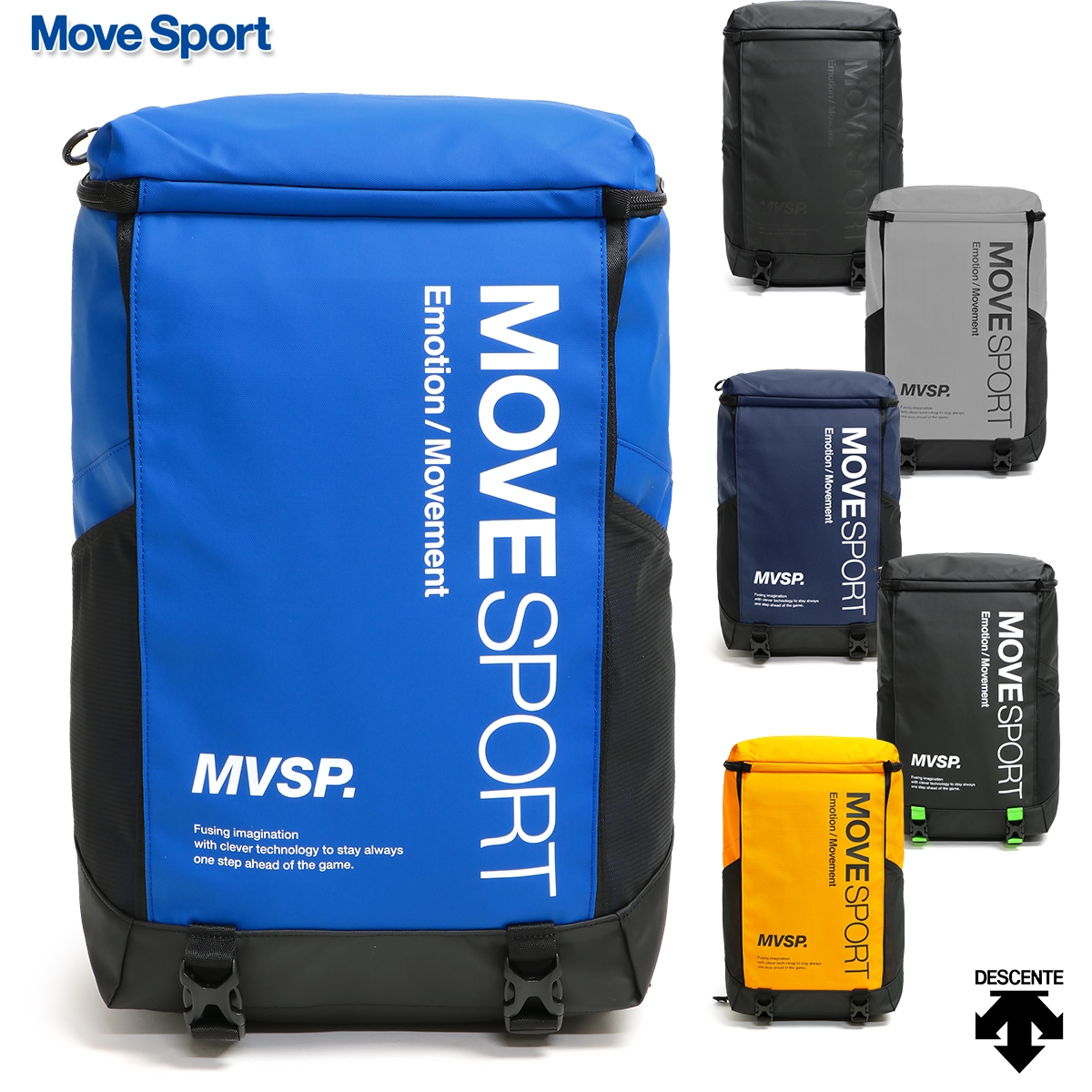 スクエア バックパック 30L メンズ/レディース リュックサック ブラック/ブルー/ネイビー/イエロー DMAXJA30