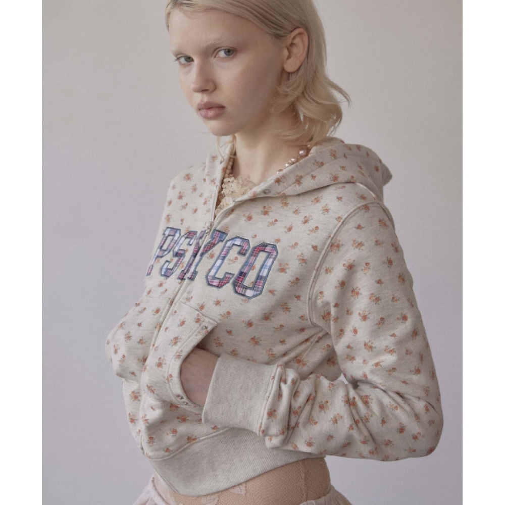 スカルプターコテージジップアップパーカーフラワー