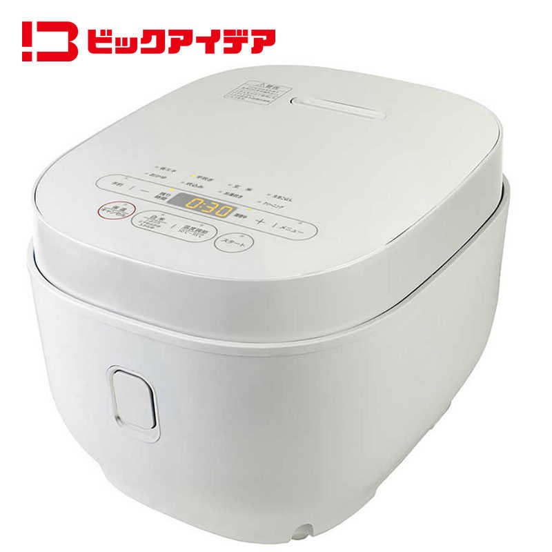 ビックアイデア　低温調理もできる炊飯器 5.5合 マイコン 温度調整機能付き ホワイト　BIT-RC55AW