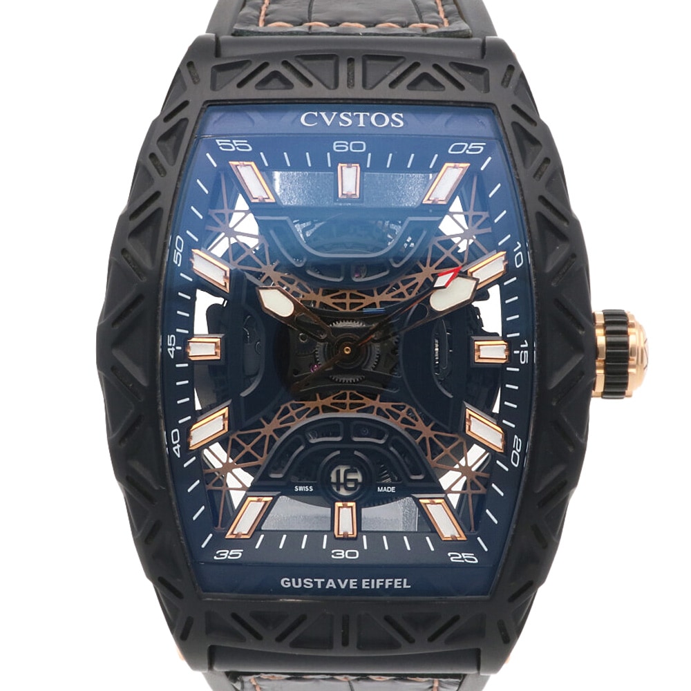 クストス チャレンジ ギュスターヴ エッフェル oomiyaスペシャルモデル 腕時計 ステンレススチール CVT-EIFFEL-CP5N BST 自動巻き 1年保証 CVSTOS 中古 美品