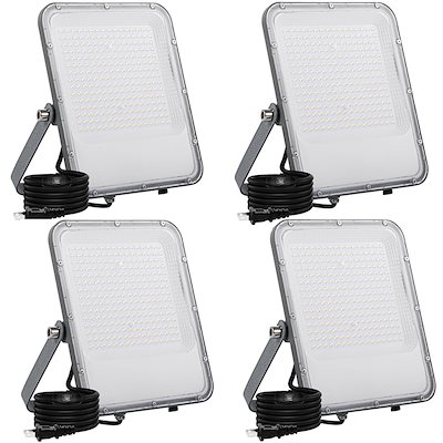 LED投光器 屋外 150Ｗ 1500W相当 高輝度 19500lm 昼光色 超ハイパワー 明るさ向上 広範囲照明 IP67防水 薄型 軽量 超薄型LED投光器 150W 1500W相当 30000lm超高輝度 LED投光器