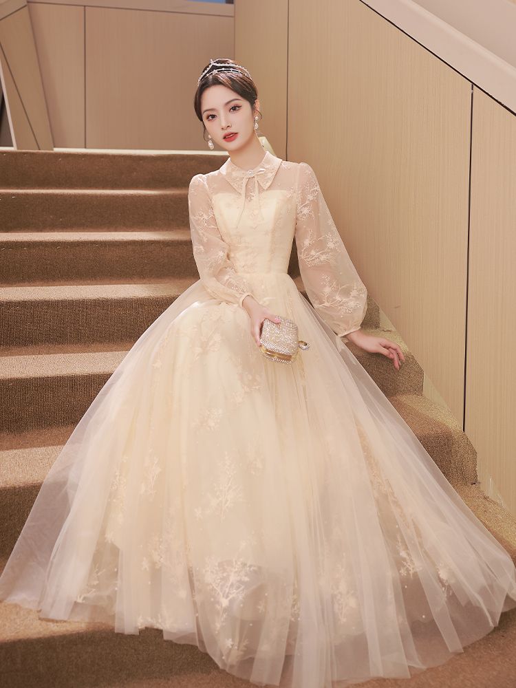 ハイエンドのイブニングドレス女性2025新しい毎日着用可能なバーミツバー誕生日エレガントなドレスドレス スーツ パーティードレス ウェディングドレス キャバドレス 結婚式 ドレス