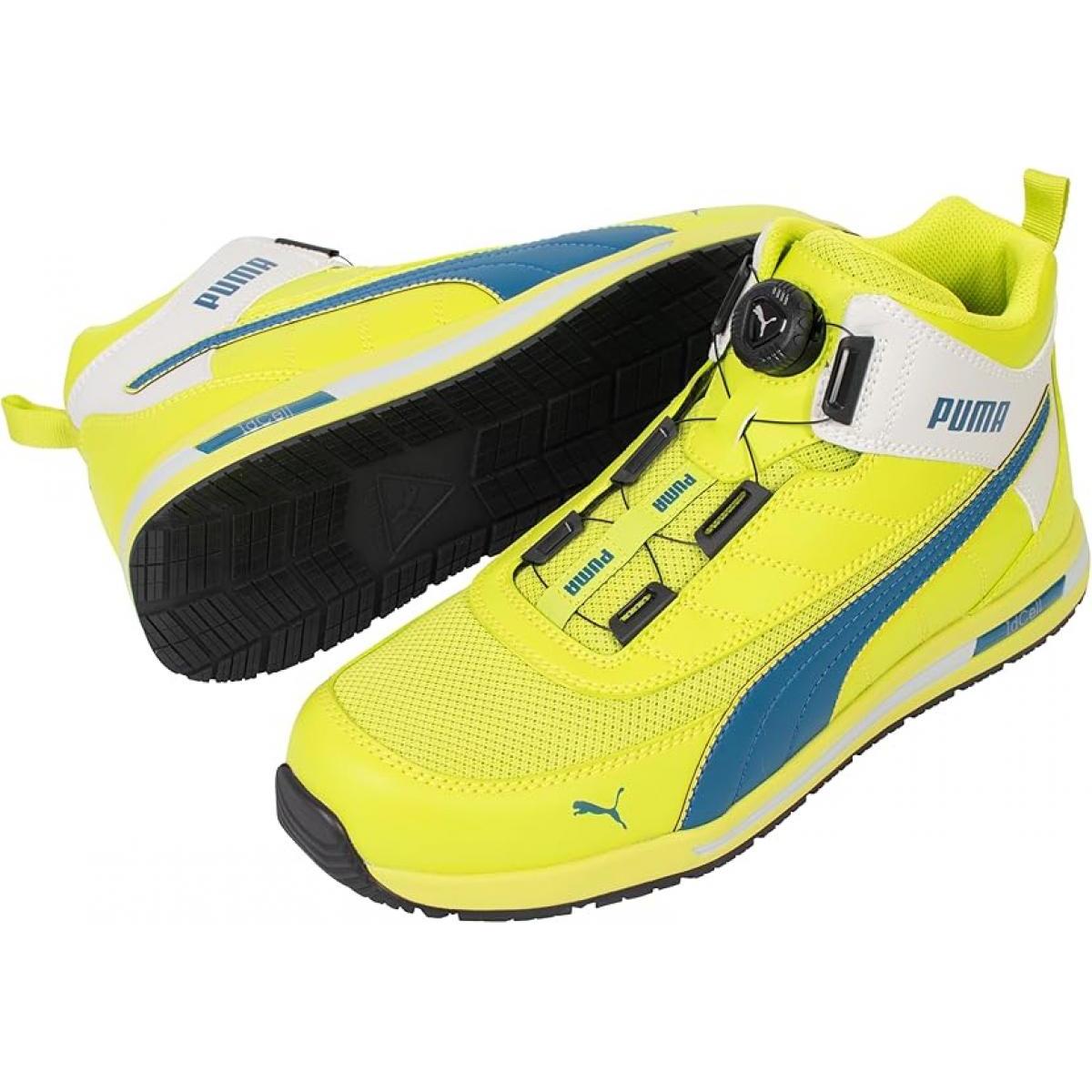 PUMA プーマ 安全靴 セーフティスニーカー セーフティシューズ 【スイッチバックミッド イエロー】28.0cm 63.214