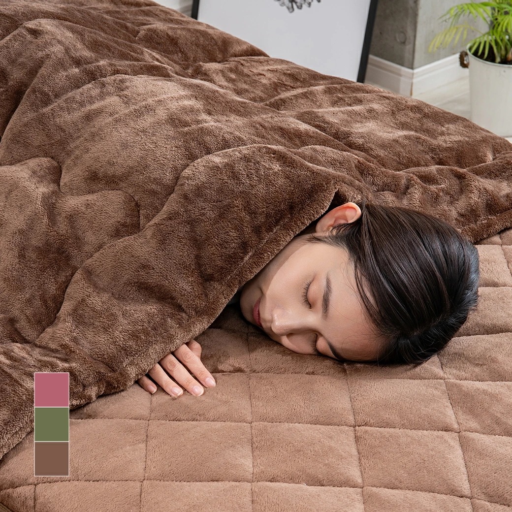 ファミラ 5層構造トリプルウォームぽかぽか 毛布布団セット 掛布団＋敷パット ダブル あったか 掛布団 掛け 毛布 布団 敷きパッド セット 5層 蓄熱 発熱 保温 アルミシート 暖かい フランネル