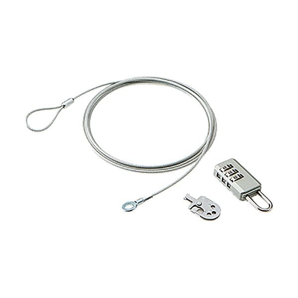 (まとめ)エレコムノートパソコン&マウスセキュリティロック(ダイヤル式南京錠) ESL-10A 1パック(×3セット)