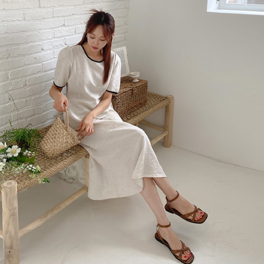 【イーブレットバイJSTYLE】イーブレットキオネルリネンカラーロングドレスJSTYLE 7,232円