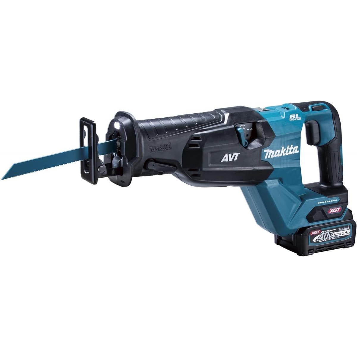 マキタ Makita 充電式 レシプロソー 40Vmax2.5Ah バッテリ2本・充電器・ケース付 JR002GRDX コードレス 電動 LEDライト付 防じん 防滴cm