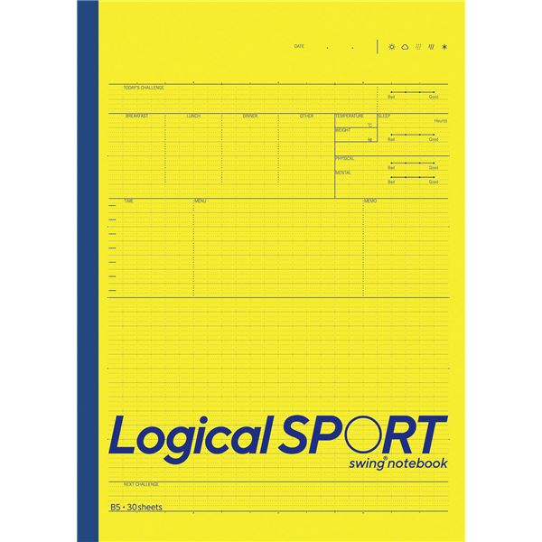 （まとめ） ロジカルスポーツノート ノ-B590A-Y イエロー(×20セット)