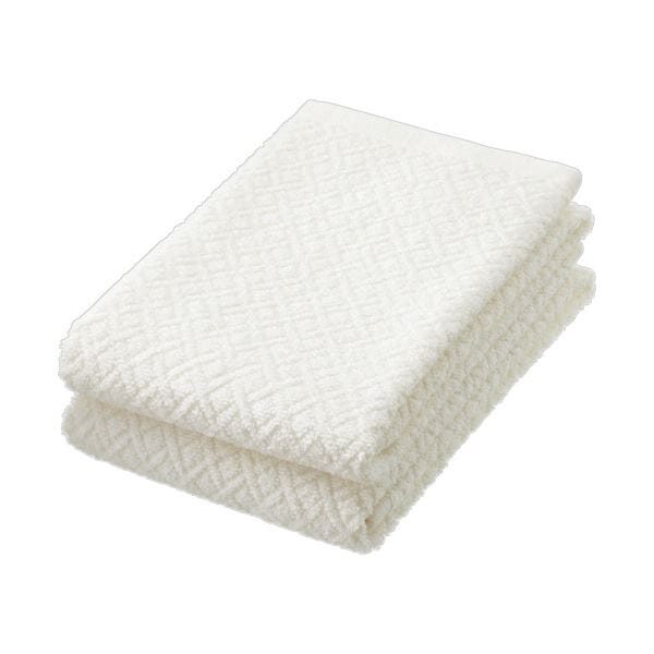 （まとめ） 林ホテルタイプフェイスタオル（バラエティカラー） アイボリー FL604913 1パック（2枚） [x10セット]