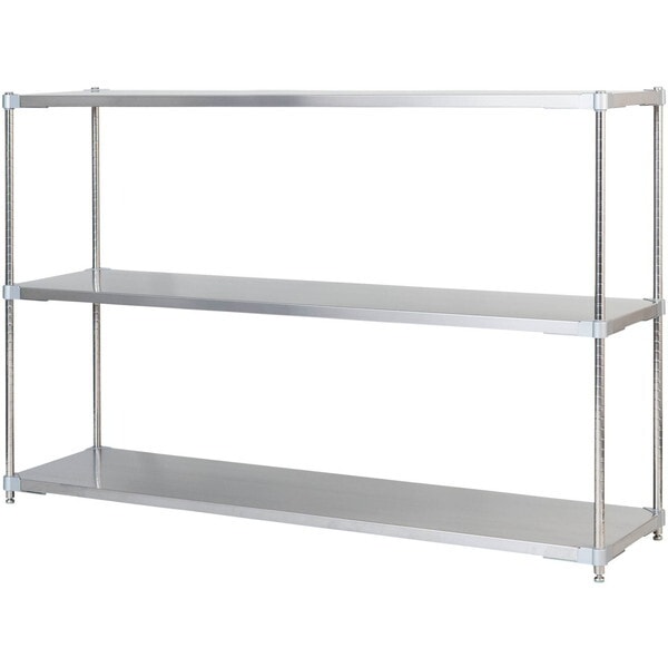 アイ・エル・シー GSS3-46150 燕三条製 PROFACE SUS304ステンレスソリッドシェルフ3段 460×1500×1200 SUS304ステンレスポール メーカー直送