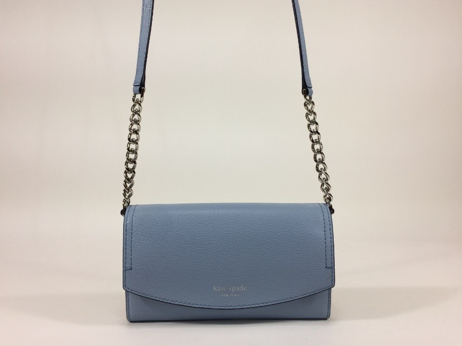 ショルダーバッグ レザー ブルー 中古品