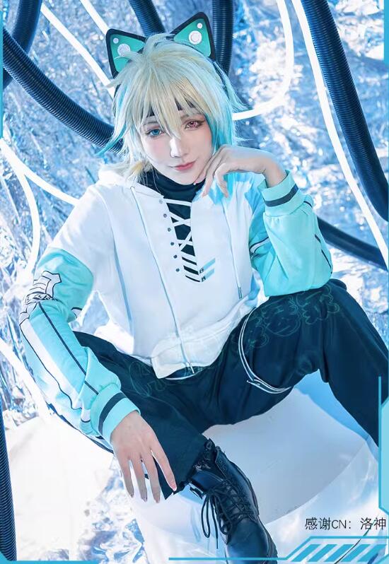 【短納期】超低価 格2025コスプレ ハロウィン バーチャルYouTuber VTuber にじさんじ アザ Aza コスプレ 変装 コスチューム 文化祭 セーター パーカー