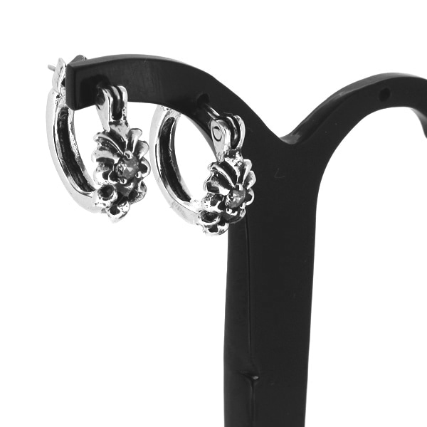 ゴシック フープピアス 2P 両耳用 ハード ジルコニア ピアス イヤリング シルバー925 銀