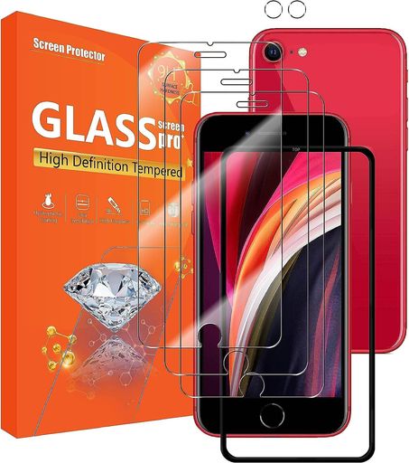 seninhi (セニンヒ) [3+2パック] iPhone SE 第3世代 / iPhone SE 第2世代 / iPhone 8 / iPhone 7 (4.7インチ)用スクリーンプロテクター 3