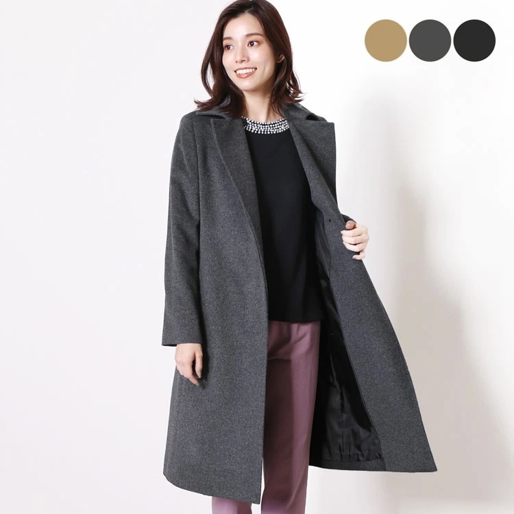カシミヤ ブレンド ウール コート テーラードカラー ロングコート レディース 秋 冬 アウター ロング丈 ウールライク ロング キャメル ダークグレー ブラック 卒業式 入学式 母 母の日 ギフト 17,182円