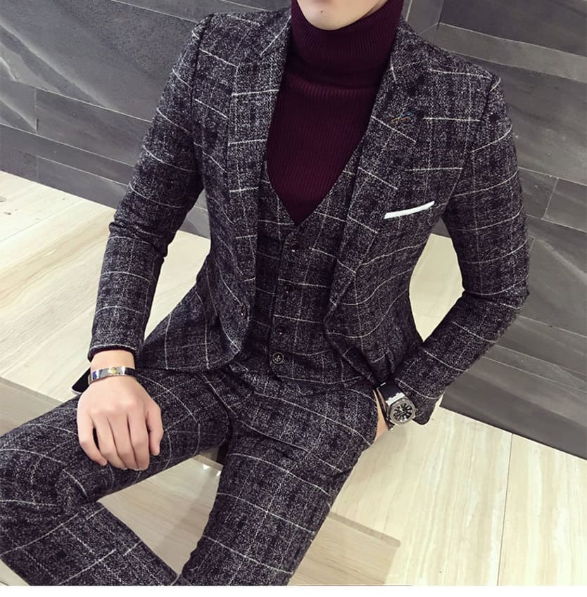 【高品質の製品】早い者勝ち！ 高品質大割引スーツ メンズ おしゃれ 結婚式 2次会 ビジネス スリーピース 細身 タイト 大きいサイズ フォーマル カジュアルスーツ リクルート かっこいい 3242