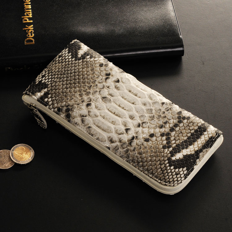 パイソンレザーL字ファスナー長財布 ネコポス対応