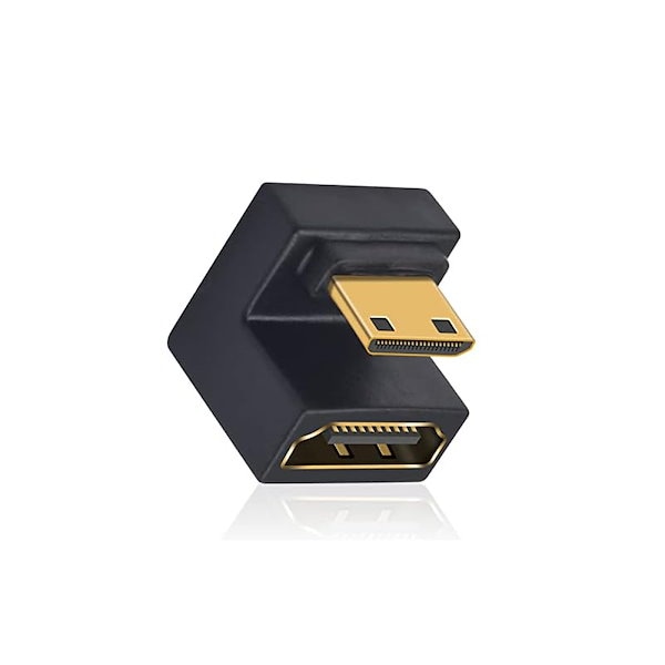 Duttek 180度ミニHDMI HDMIアダプター 8K U字型HDMIミニHDMIアダプター