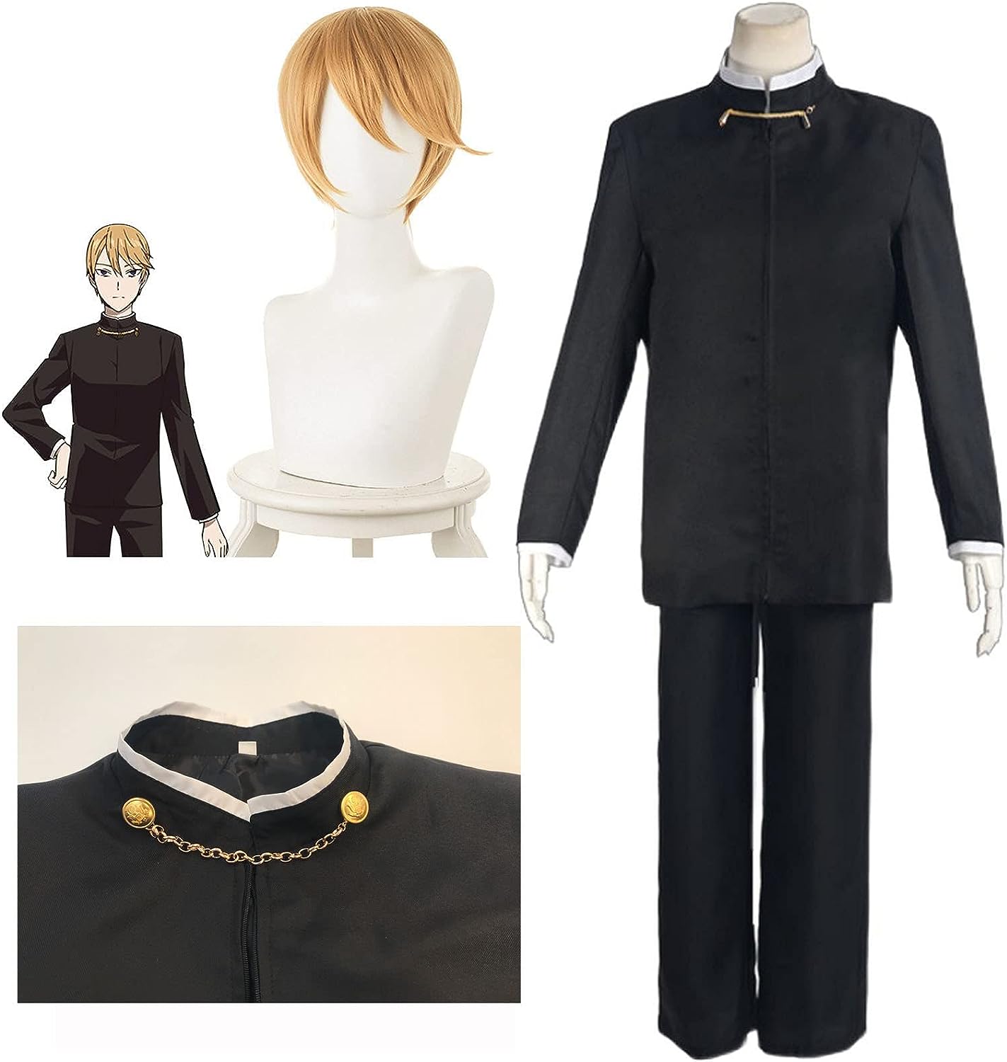 コスプレ衣かぐや様は告らせたい白銀御行コスプレ衣ウィッグ付きイベントパーティー変演出服クリスマスパーティー30%までに制限