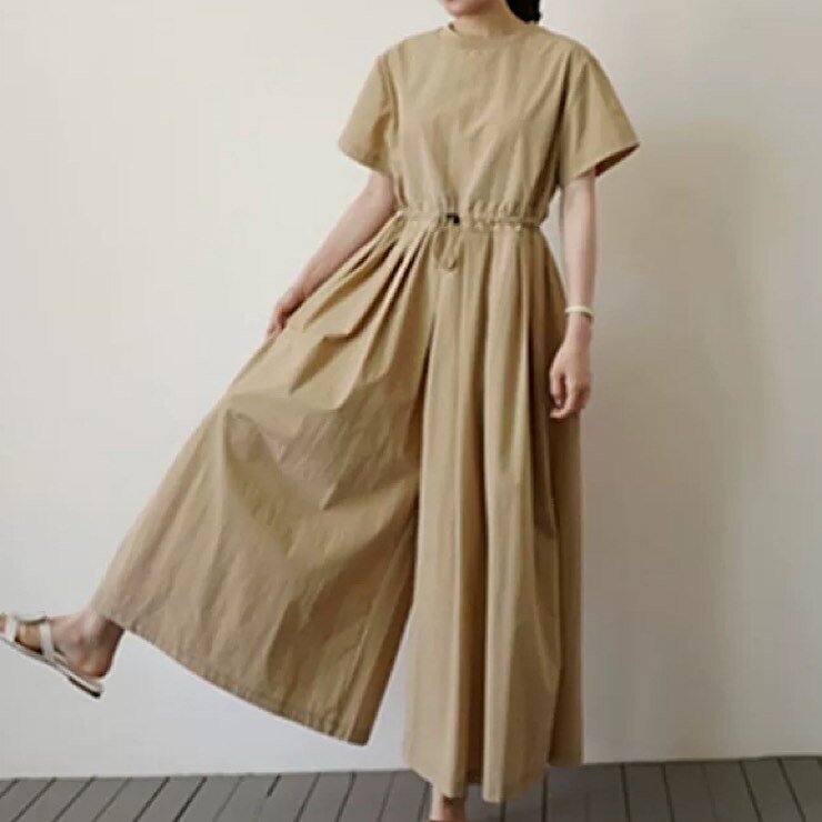 ワンピース　ロングワンピース　ロング　膝丈　マキシ　マキシワンピース　 シャツワンピース　ｔシャツワンピース　ジャンパースカート ジャンスカ サロペット　 フレア　ワイド　オーバーサイズ　韓国　大人