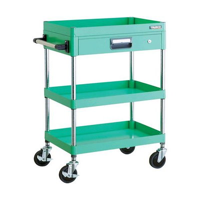 ＴＲＵＳＣＯ　ツールワゴン　フェニックスワゴン　省音　６００Ｘ４００ＸＨ８８０　２段引出付　ホワイト　　PEW-963X-W　488-4396 トラスコ TRUSCO PEW-963Z-YG ツールワゴン フェニックスワゴン 省音