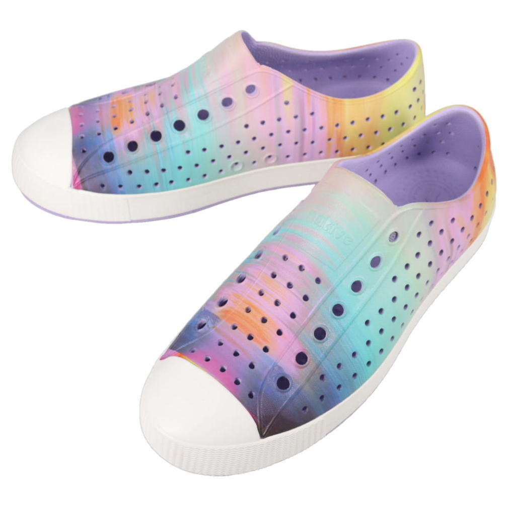 正規品 ジェファーソン プリント ヒーリングパープル/シェルホワイト/サンセットブラー 11111501-5074スリッポン