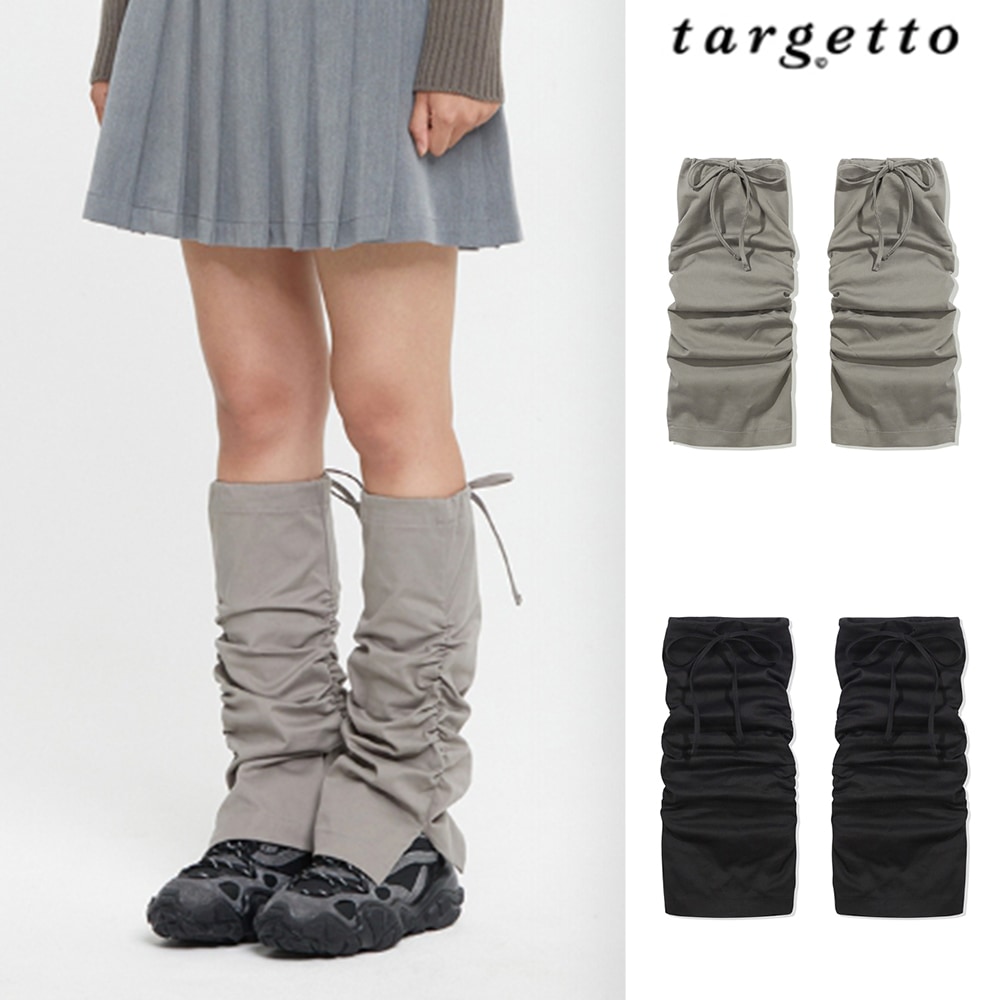 [TARGETTO] SHIRRING SLIT LEG WARMER