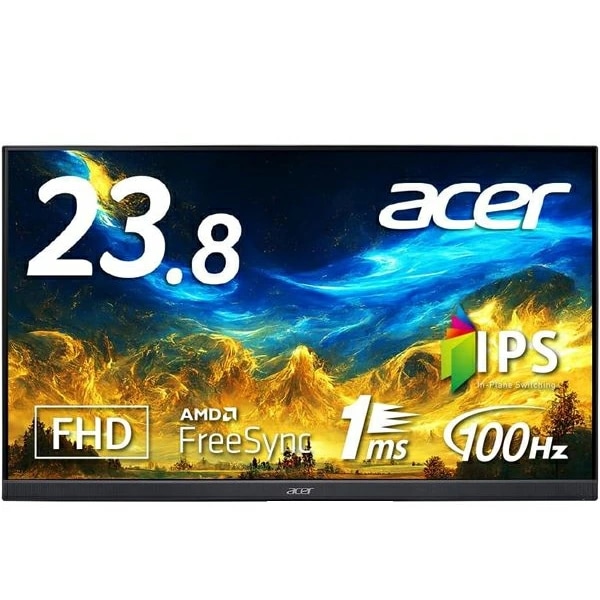 ゲーミング 液晶モニター Acer 23.8インチ ワイド FHD ディスプレイ AlphaLine CB2 CB242YEbmiprx 1ms 100Hz VESA 【訳あり】