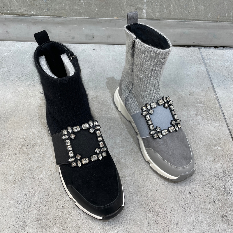 クリスタルビジューニットスニーカー ニットシューズ ニットスニーカー レディースシューズ レディース