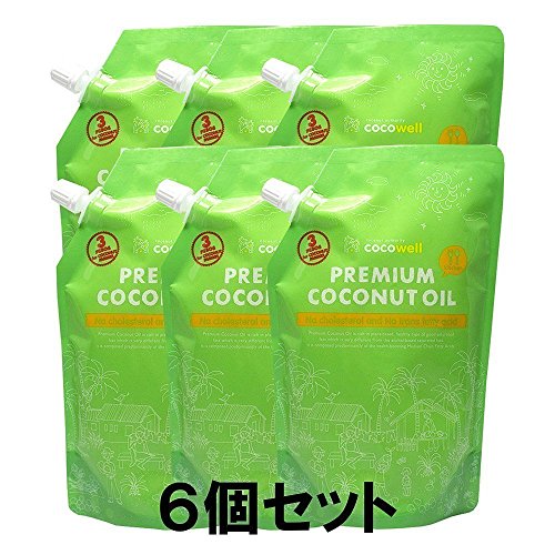 ココウェル プレミアムココナッツオイル6個セット（460gX6個）