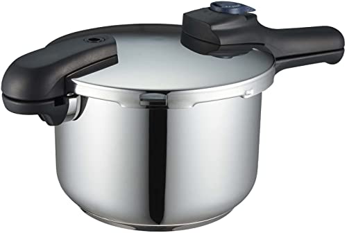 パール金属 圧力鍋 5.5L IH対応 3層底 切り替え式 レシピ付 クイックエコ H-5042 ステンレス鋼 フラストレーションフリーパッ