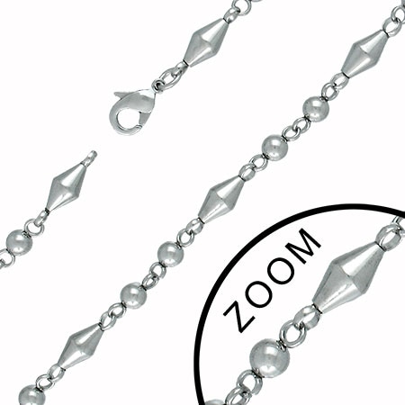 ダイヤボールステンレスチェーン 個性的 ユニーク 太い 太め 単品 鎖のみ 銀色 ネックレス 首飾り アクセサリー メンズ レディース 男性 女性 プレゼント 長い 短い stc00chz065xx