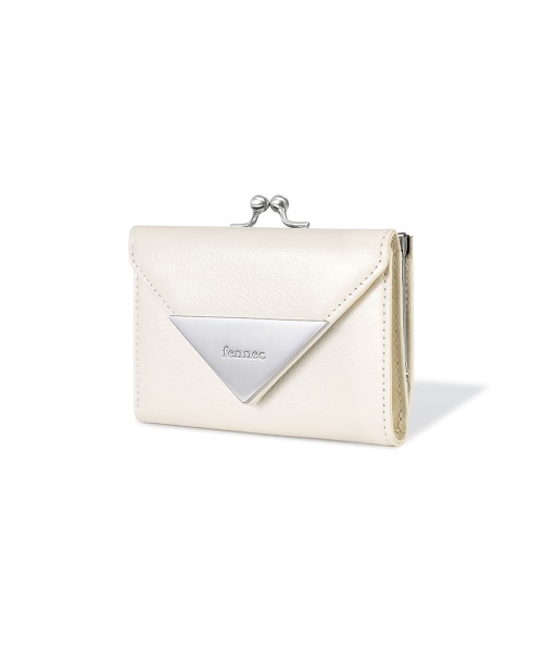 【FENNEC】 CRINKLE TRIANGLE FRAME WALLET - VANILLA 財布 正規品