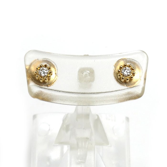 Dior ディオール K18YG イエローゴールド ミミローズ ピアス JMRO95017_0000 ダイヤモンド 1.1g セット売り レディース 中古 美品