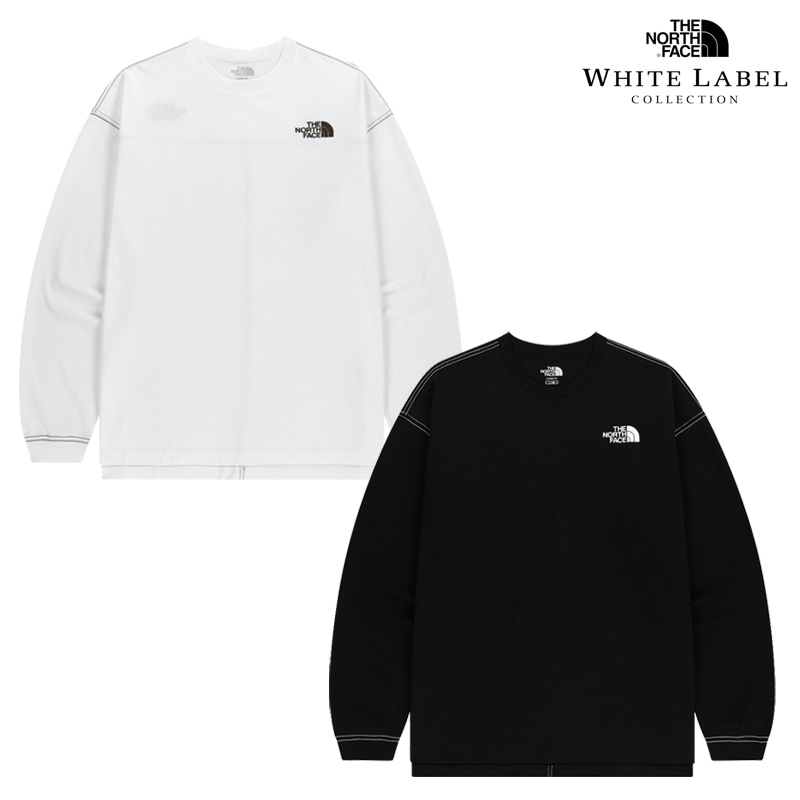 NT7TR54 WHITE LABEL ESSENTIAL LS R TEE 韓国限定ライン ユニセックス 長袖Tシャツ ロンT デイリー インナー 春 コーデ提案 パンツ デニム カジュアル 普段着