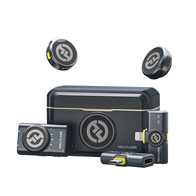 HOLLYLAND　Lark M2 Combo(Shine Charcoal) ワイヤレスラベリアマイクロホンシステム(Combo Ver.)　LM2Combo（SC）