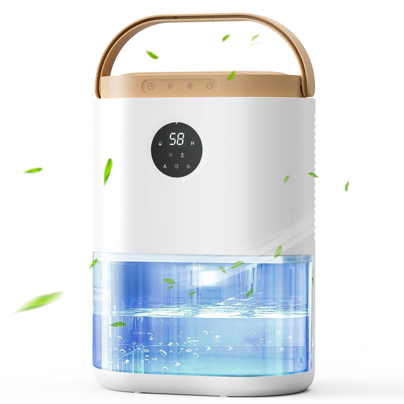Gegizun 除湿機 小型 強力除湿 衣類乾燥機【2025年新登場・2000ML大容量タンク・梅雨/結露/カビ対策】ペルチェ式除湿器 湿度表示 空気清浄機 三段階モード調節 48時間切タイマー 満水