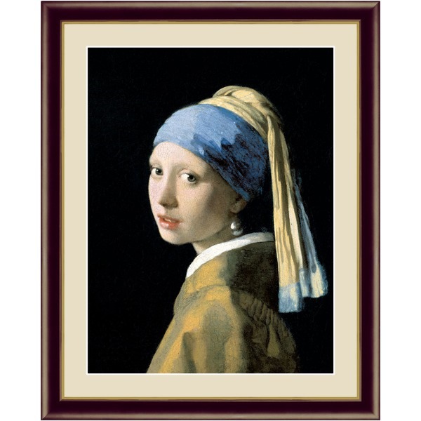 フェルメールの代表作謎多き画家 鮮やかな青色 ヨハネスフェルメール（Johannes Vermeer）F6号 真珠の耳飾りの少女