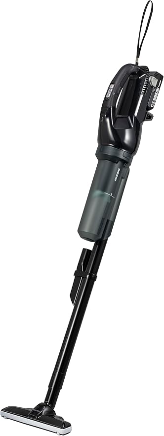 (ハイコーキ) 18V サイクロン式 コードレス掃除機 R18DC(S) ブラック 初回修理保証・3.0Ahバッテリー1個・充電器付 ハンディ スティック クリーナー 紙パック不要 軽量ハイパワー R