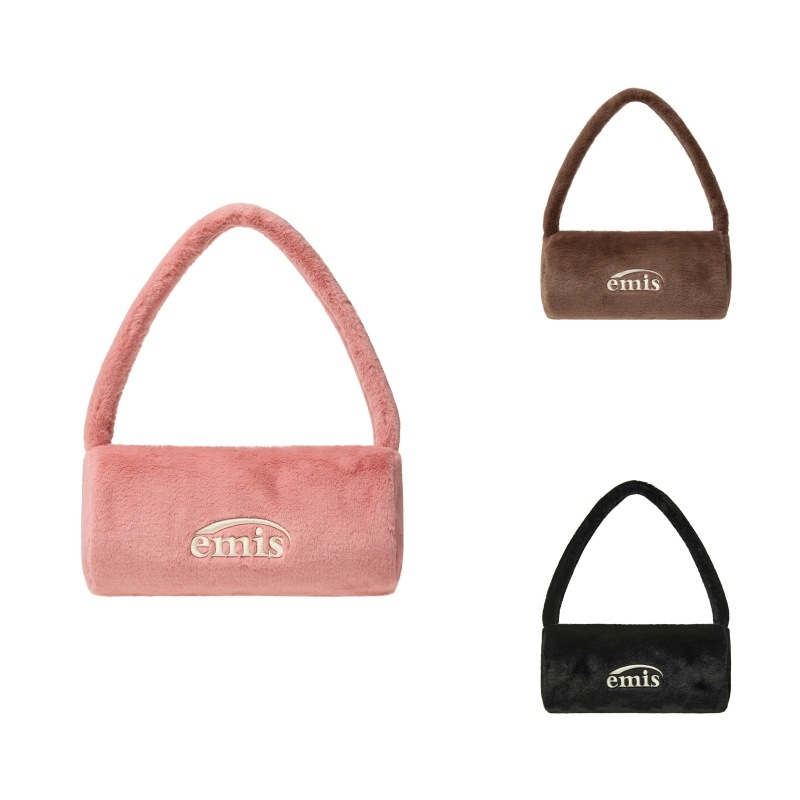 【EMIS】 FUR CYLINDER BAG : 3COLORS